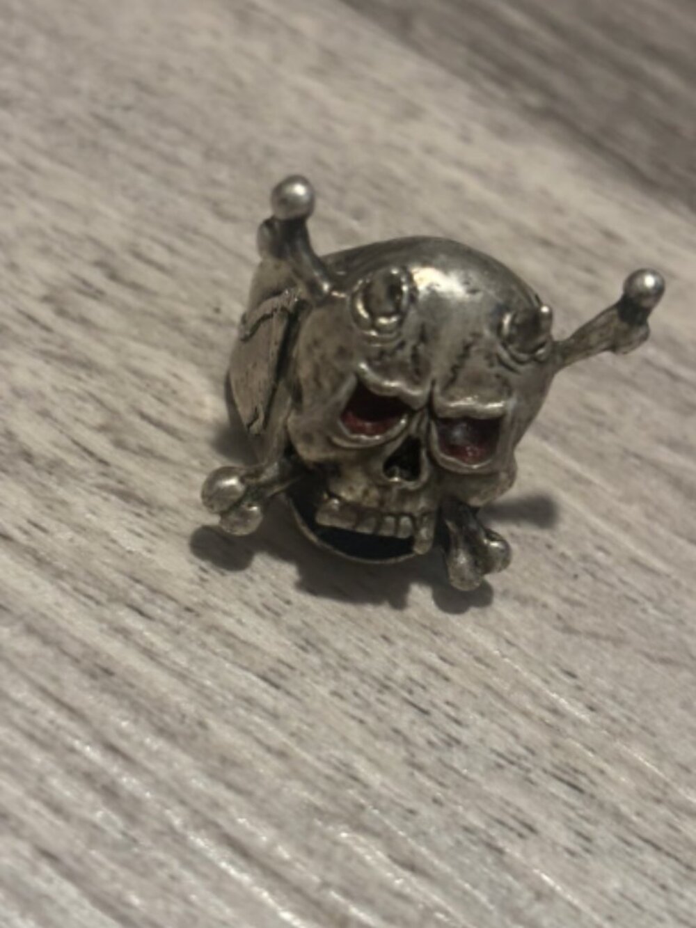 Vintage 1987 Live to Ride Devil Skull Ring
